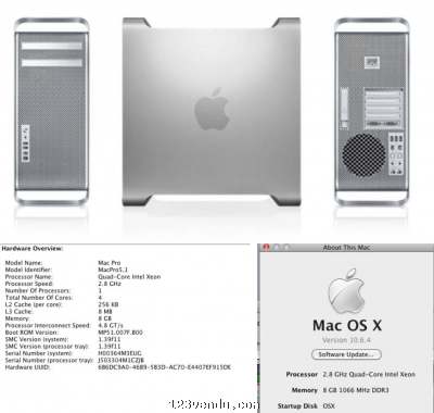 Annonces classees img:preview 	MAC PRO (5,1) 2.8 GHz Quad-Core, 8GB 1066 MHz + Écran DELL 