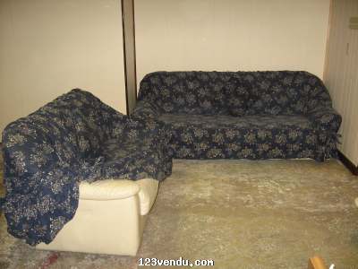 Annonces classees img:preview Ensemble SOFA et causeuse en cuir a vendre pour $100