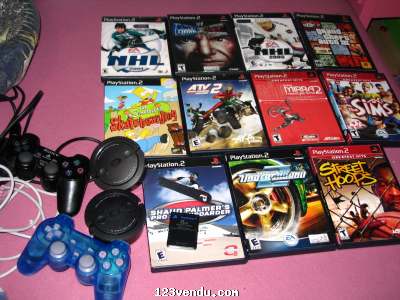 Annonces classees img:preview Séparément ou en lots de 11 jeux de ps2+2 manettes+etc...