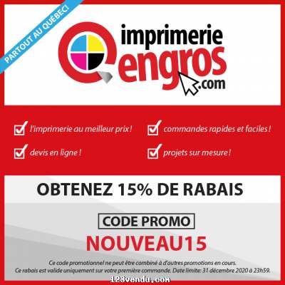 Annonces classees img:preview IMPRIMERIE - CODEPROMO RABAIS 15%