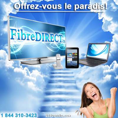 Annonces classees img:preview TRIO FIBREDIRECT: TÉLÉVISION + INTERNET + TÉLÉPHONE= MEILLEUR PRIX